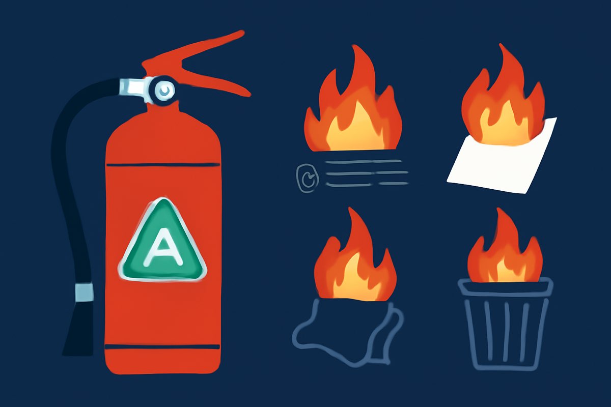 Class A fire extinguisher guide for ordinary combustible fires