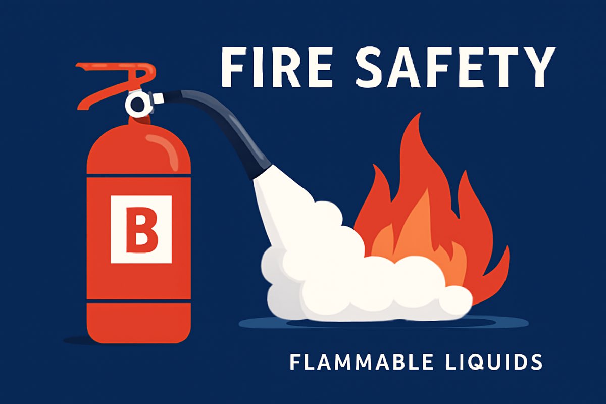 Class B fire extinguisher guide - flammable liquid fire safety