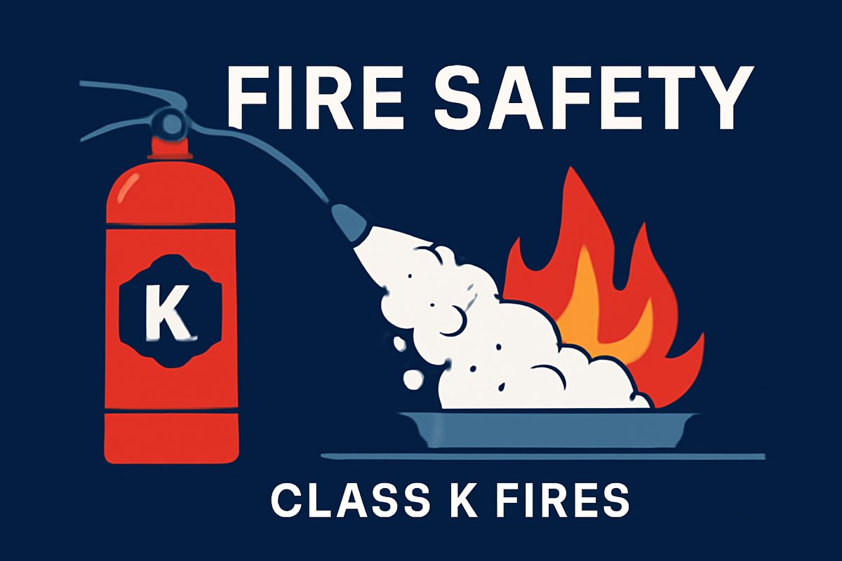 Class K fire extinguisher guide - kitchen cooking oil fire safety
